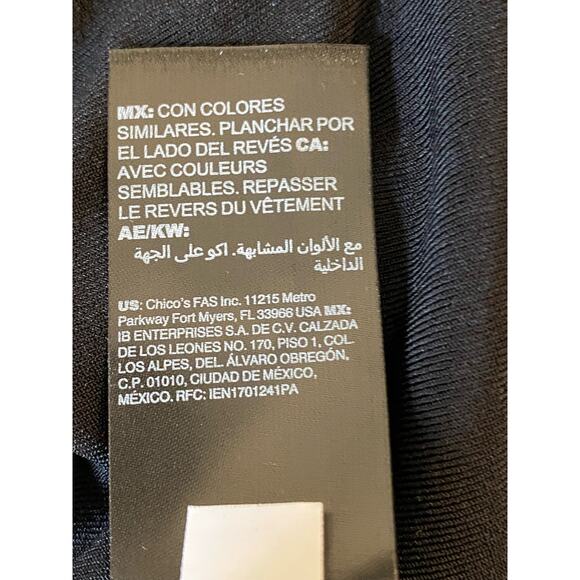 Chico’s NEW Travels Classic Capelet Tunic Top Plus Size 2X 12-14 Black Stretchy - Picture 12 of 14